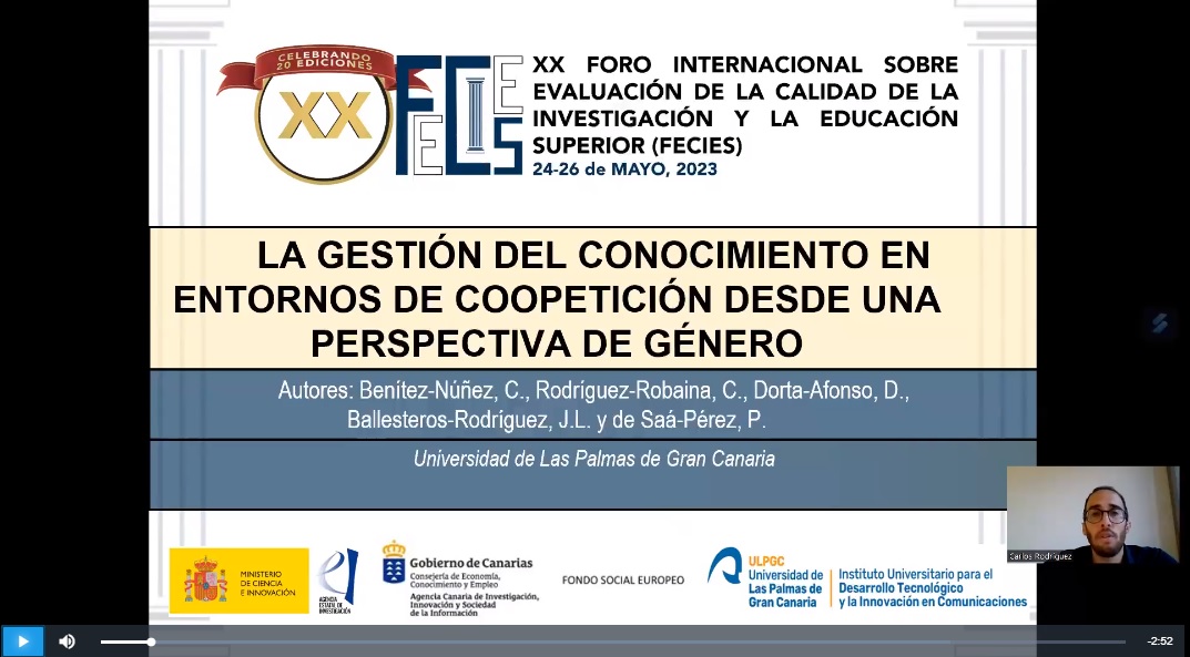 Presentación FECIES – La gestión del conocimiento en entornos de coopetición desde una perspectiva de género